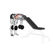 Elevaciones laterales posterior con mancuernas