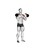 Press alterno con kettlebell