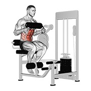 Abdominales sentado en máquina