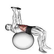 Abdominales sobre la cabeza con peso