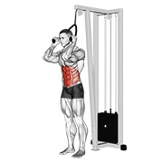 Abdominales de pie en polea
