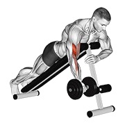 Curl a un brazo prono con mancuernas