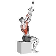 band fixed back close grip pulldown