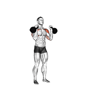 Press alterno con kettlebell