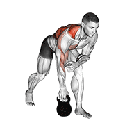 Remo a un brazo con kettlebell