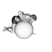 Estiramiento dorsal en pelota de estabilidad